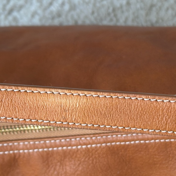 Lauren Ralph Lauren Classic Camel Leather Hobo - Picture 14 of 17